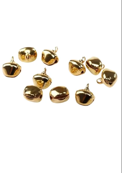 Amigurimi Mini Çan Altın Renk Çan 5'li ürün görseli