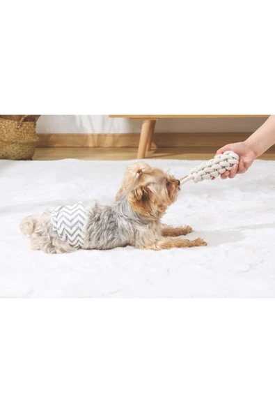 M-PETS Coto Whıte Loop Bar 22cm Örgü Oyuncak - Resim 2