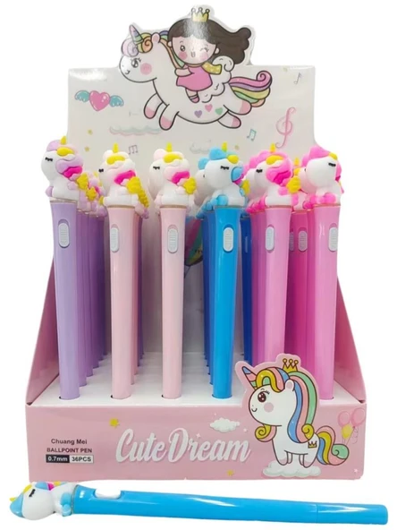 JOYZ ISIKLI TUKENMEZ KALEM UNICORN BASLIKLI ürün görseli 1