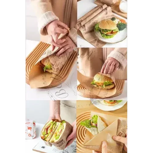 Vintage Gazete Desenli Sunum Kağıdı 50 Adet ürün görseli