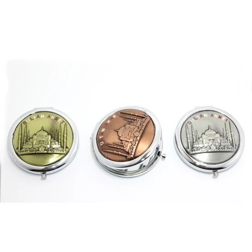 Metal İstanbul Temalı Yöresel Kabartmalı El Aynası ürün görseli