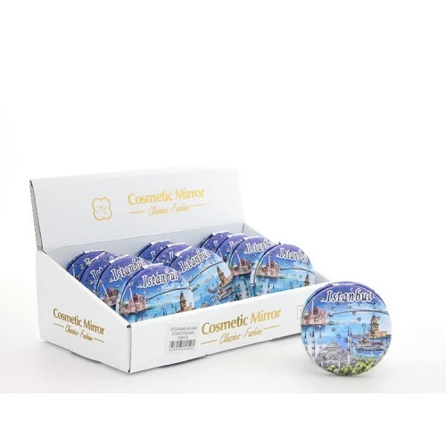 Taşlı İstanbul Tasarımı El Aynası Kalın Model 9 ürün görseli