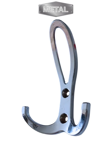 Metal Okyanus Krom Portmanto Askısı Duvar Tipi – 2’li - Resim 2