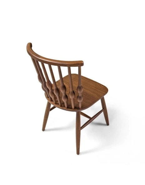 Natura Retro Ahşap Ceviz Sandalye - Resim 6