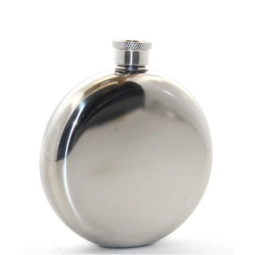 Paslanmaz Çelik Yuvarlak 5 Oz Tekli Matara Çelik Renk ürün görseli