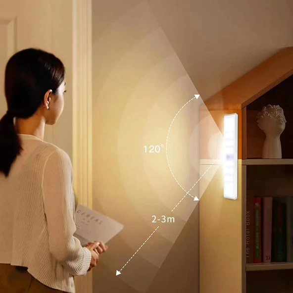 30 LED HAREKET SENSÖRLÜ 20 CM DOLAP İÇİ MUTFAK KORİDOR MERDİVEN AYDINLATMA IŞIĞI LED IŞIK - 4