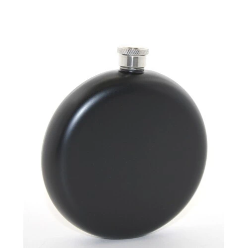 Paslanmaz Çelik Yuvarlak 8 Oz Tekli Matara Siyah Renk ürün görseli