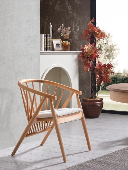 Helsa İskandinav Ahşap Sandalye - Resim 6