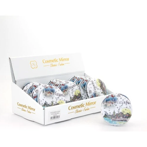 Taşlı İstanbul Tasarımı El Aynası Kalın Model 4 ürün görseli