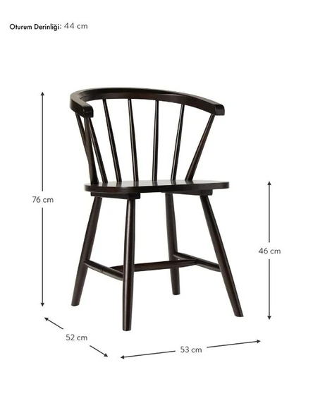 Monarco Omurga Pro Ahşap Sandalye - Resim 6