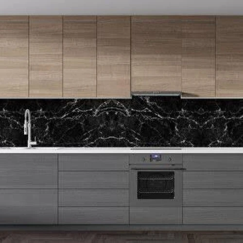 Siyah Mermer Desenli Yapışkanlı Kaplama Kağıdı 5 Metre - Resim 5