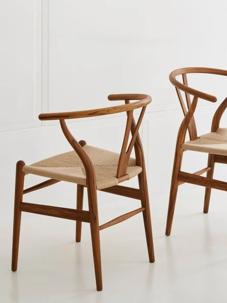 Windsor Hazeranlı İskandinav Ahşap Sandalye - Resim 9