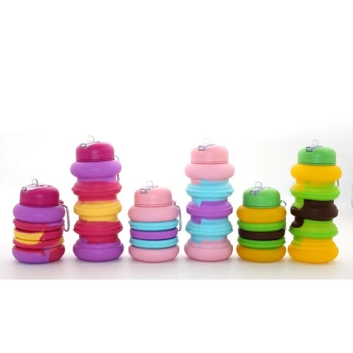 Katlanabilir Portatif Silikon Su Şişesi 500 Ml Model 3 ürün görseli