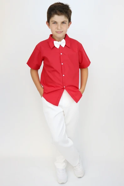 Erkek Çocuk Santino Papyonlu Alt Üst Takım 23 Nisan 29 Ekim 10 Kasım 19 Mayıs Gösteri Kıyafeti ürün görseli