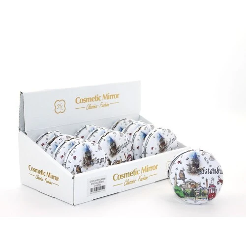 Taşlı İstanbul Tasarımı El Aynası Kalın Model 8 ürün görseli
