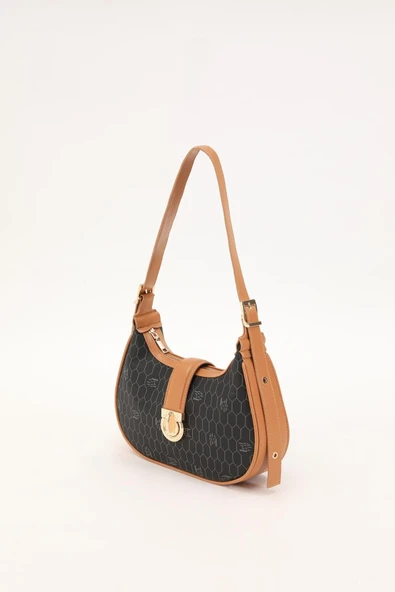 Levidor Siyah Camel  Kadın El ve Omuz Çantası 930211 - Resim 2