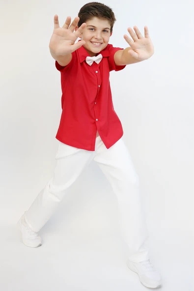 Erkek Çocuk Santino Papyonlu Alt Üst Takım 23 Nisan 29 Ekim 10 Kasım 19 Mayıs Gösteri Kıyafeti - Resim 8