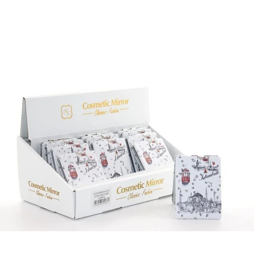 Taşlı İstanbul Tasarımı El Aynası İnce Model 8 ürün görseli