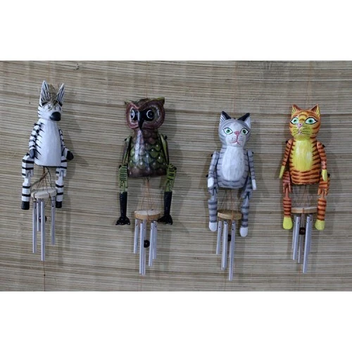 Ahşap Hayvan Figürlü Rüzgar Çanı Model 2 ürün görseli