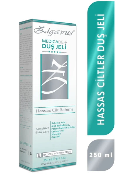 Zigavus Medicade+ Hassas Ciltlere Özel Duş Jeli 250 ml 8699349138257 - 1