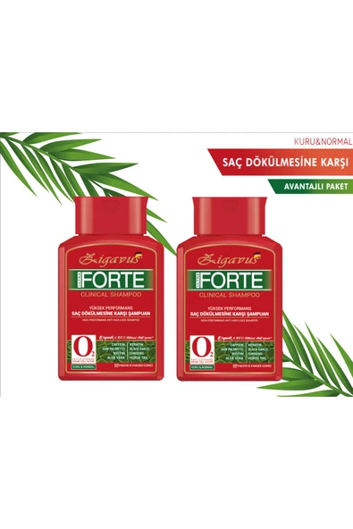 Zigavus Forte Ultra Clinical Kuru ve Normal Saçlar için Şampuan 220 x 2 ml - 1