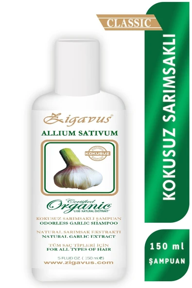 Zigavus Klasik Saç Dökülmelerine Karşı Kokusuz Sarımsaklı Şampuan 150 ml 8699349130015 - 1