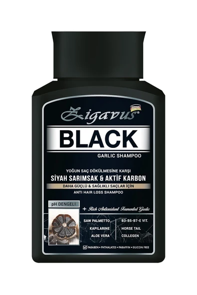 Zigavus Black - Siyah (Kara) Sarımsaklı - Aktif Karbonlu Şampuan 300 ml 3 Al 2 Öde 8699349130763 - 4