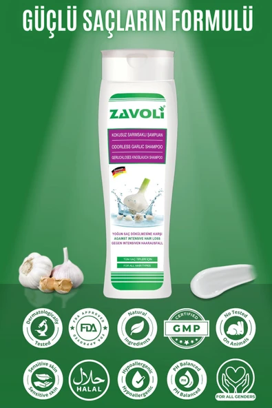Zavoli Sarımsaklı 5 Ferment Mineral Içeren Saç Dökülmesine Karşı Şampuan 250 ml - 3