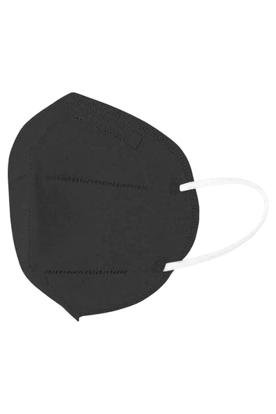 Zigavus N95 Maske Siyah Renk 10 Adet - Ce & Iso Sertifikalı Çift Kat Meltblown Filtreli - Resim 2