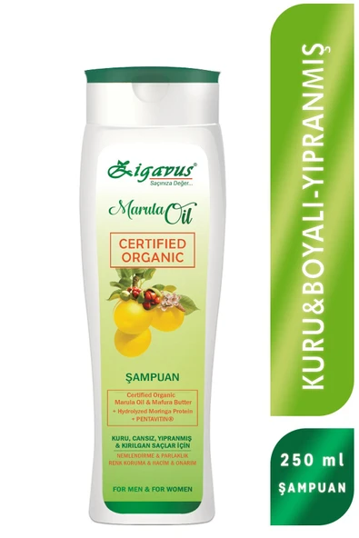 Zigavus Organik Marula Şampuanı 250 ml - Kuru & Boyalı, Yıpranmış Saçlara Özel 8699349139247 - 1