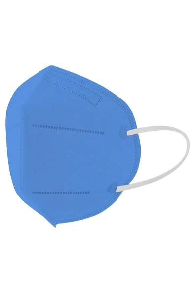 Zigavus N95 Maske Mavi Renk 10 Adet - Ce & Iso Sertifikalı Çift Kat Meltblown Filtreli - 2
