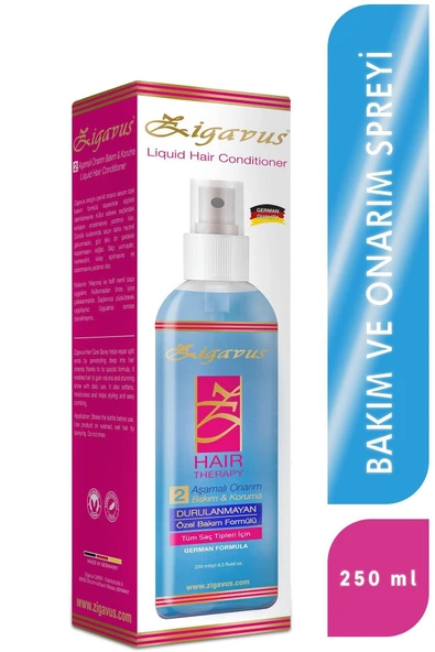 Zigavus Tüm Saç Tipleri için Bakım ve Onarım Spreyi - Liquid Hair Conditioner 250 ml 8699349138202 - 1