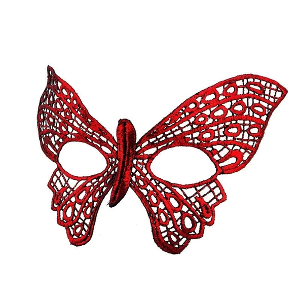 CEYLAN ADAM   Kırmızı Dantel Masquerade Maskesi 7 No - Resim 3