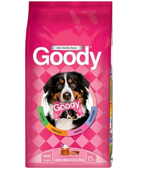 Goody Kuzu Etli ve Pirinçli Yetişkin Köpek Maması 15 kg - 1