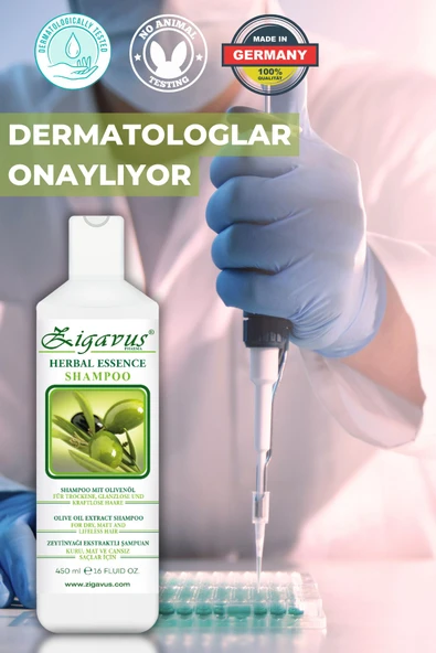 Zigavus Kuru Mat ve Cansız Saçlar İçin Zeytinyağı Ekstraklı Şampuanı 450 ml 8699349130350 - 3