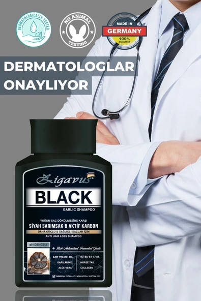 Zigavus Black - Siyah (Kara) Sarımsaklı - Aktif Karbonlu Şampuan 300 ml 8699349130701 - 3