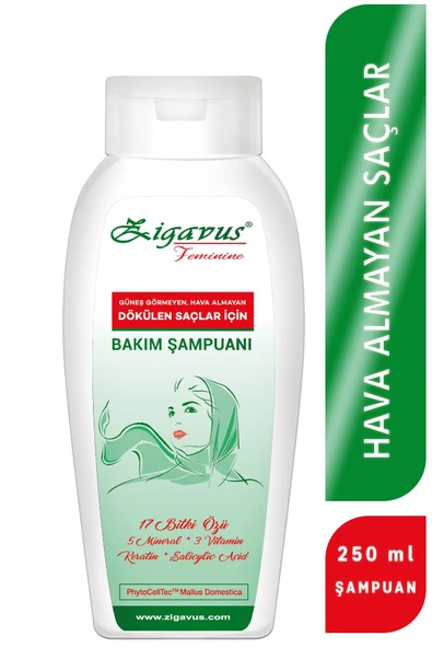 Zigavus Güneş Görmeyen ve Hava Almayan Saçlar için Şampuan 250 ml 8699349138912 - 1