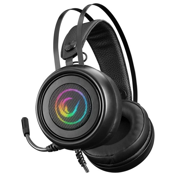 RAMPAGE SN-R8 VANDAL SİYAH USB 7.1 RAINBOW LED + SES KONTROLLÜ MİKROFONLU OYUNCU KULAKLIĞI RAMPAGE - 2