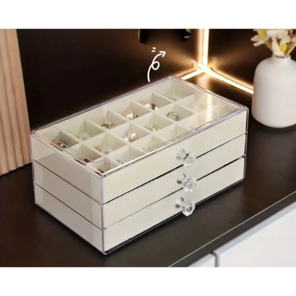 Üç Katlı Takı Organizeri - Resim 2