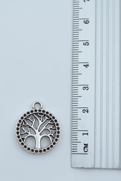 2'li Minimal Hayat Yaşam Ağacı Gümüş Kaplama Kolye Seti - Resim 3