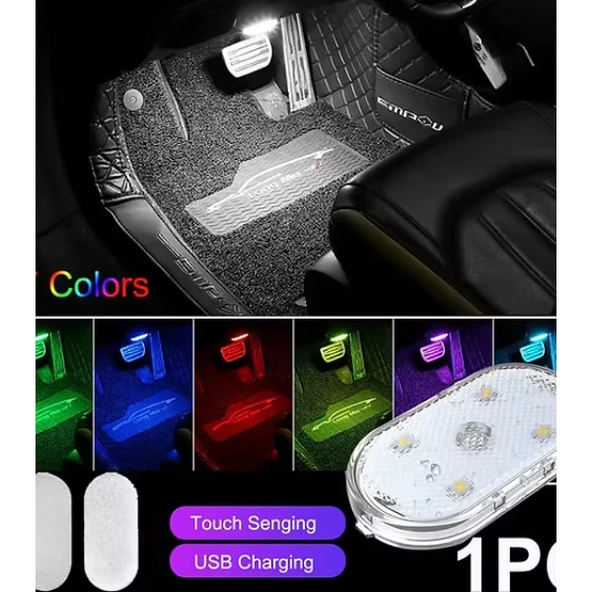7 Renk Modlu Dokunmatik Sensörlü Mini Led Lamba ürün görseli
