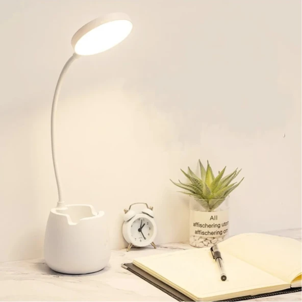 3 Modlu Kıvrımlı Bükülebilir Kalemlikli Masa Lambası - Resim 2