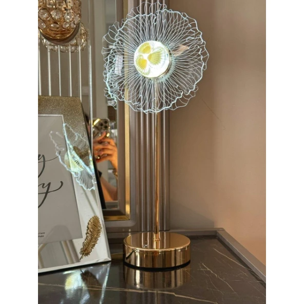 Çiçek Tasarımlı LED Masa Lambası ürün görseli