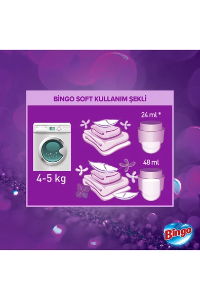 BİNGO Soft Konsantre Çamaşır Yumuşatıcısı Lavanta 1440 ml X 6 Adet - 8