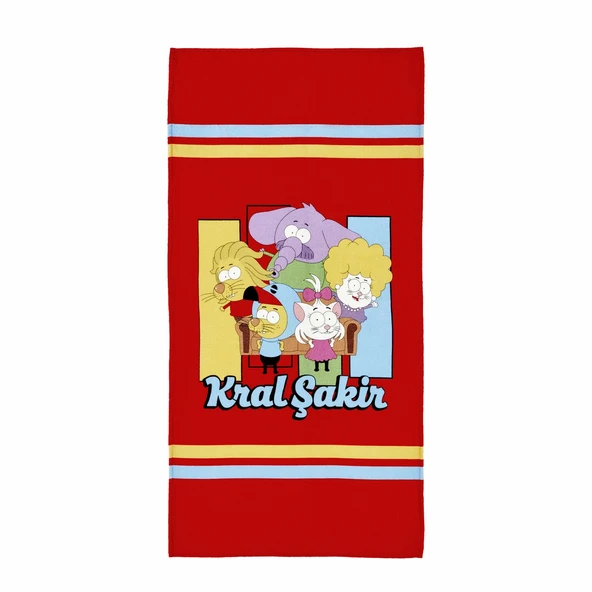 Karaca Home X Kral Şakir Sıkı Dostlar Plaj Havlusu 75x150 cm - Resim 2