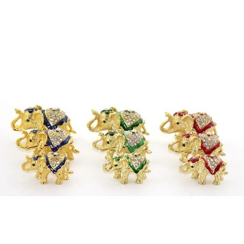 Swarovski Taşlı 3'lü Fil Figürü Model 1 ürün görseli