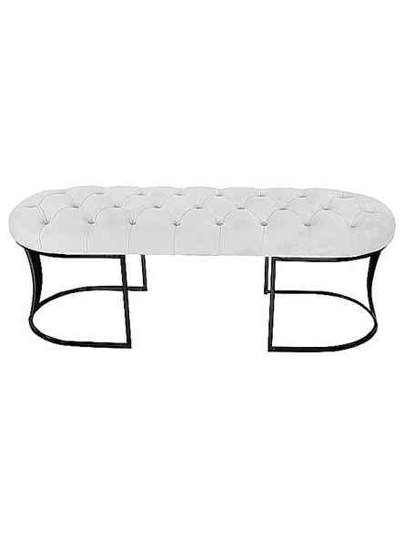 Viego Siyah Bench Puf - Resim 3