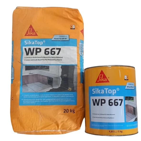 SikaTop® WP 667 Yarı Elastik Su Yalıtım Malzemesi 20+5=25 Kg - 1
