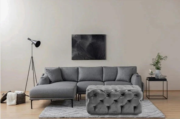 Gazzini Classic Orta Puf, Kare - Resim 2