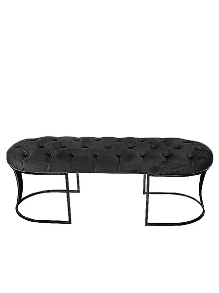 Viego Siyah Bench Puf - Resim 8